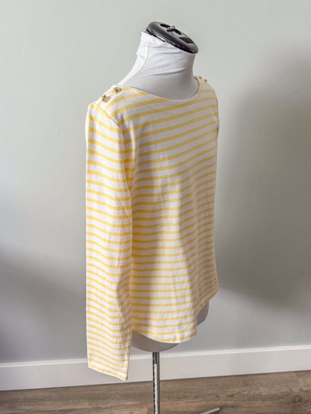Talbots Knot Button Shoulder Tee - Picture 5 of 11